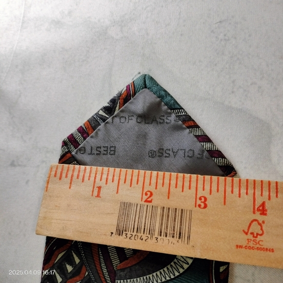 Robert Talbott Tie Best of Class for Nordstrom All Silk Green Geometric Necktie - Picture 7 of 9